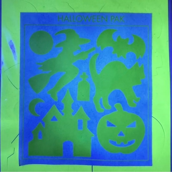 VTG Halloween Stickers Extremely Rare HTF 1991 Collectible Original Safety Glo
